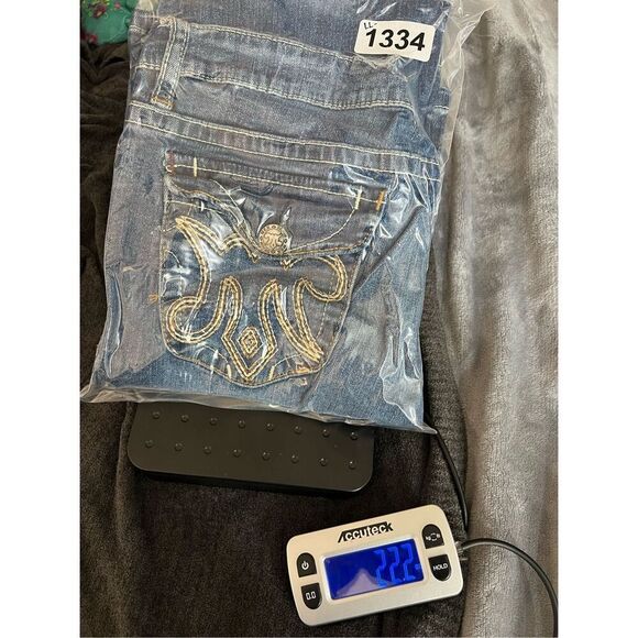 MEK Denim Jeans Womens Size 32 Dark Wash Blue Harrison Slim Leg Bootcut Stretch - Picture 11 of 11